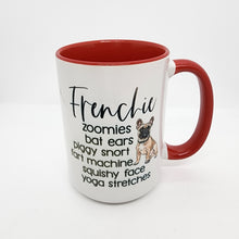 Frenchie Zoomies Bat Ears Piggy Snort Fart Machine Squishy Face Yoga Stretches Ceramic Mug, 15 oz.