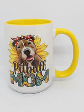 Pitbull Mom Ceramic Mug, 15 oz.