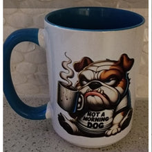 English Bulldog - Not a Morning Dog Ceramic Mug, 15 oz.
