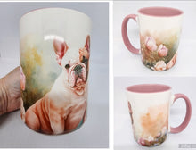 French Bulldog & Tulips Ceramic Mug, 15 oz.