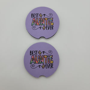 "Best Auntie Ever" Car Coasters