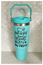 Dog - "Just A Girl With A Heart Full of Paw Prints" Tumbler, 30 oz.