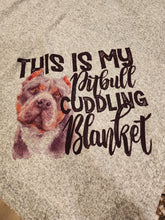 "This Is My Pitbull Cuddling Blanket" Gray Sweater Blanket, 50" x 60"