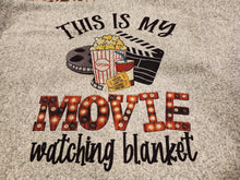 "This Is My Movie Watching Blanket" Gray Sweater Blanket, 50" x 60"