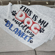 "This Is My Dog Cuddling Blanket" Gray Sweater Blanket, 50" x 60"