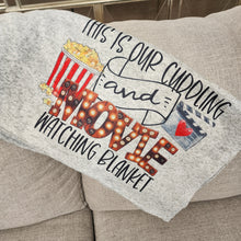 "This Is Our Cuddling and Movie Watching Blanket" Gray Sweater Blanket, 50" x 60"