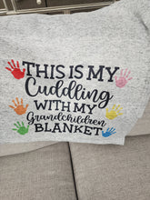 "This Is My Cuddling With My Grandchildren Blanket" Gray Sweater Blanket, 50" x 60"