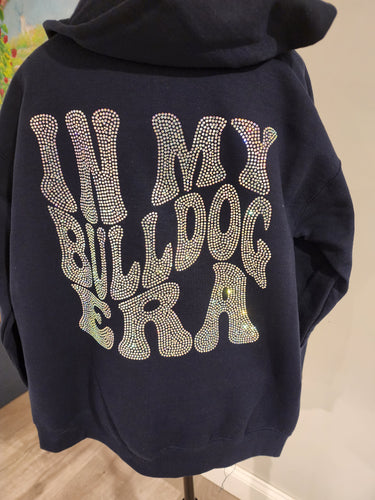 Bulldog Era Rhinestone Zip-up Hooded Sweatshirt