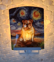 English Bulldog A Starry Night Ceramic Night Light