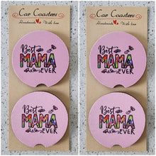 MaMa "Best MaMa Ever" Car Coasters, Set of 4