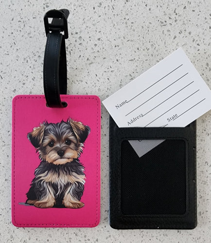 Yorkie Luggage Tag