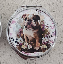 English Bulldog - Floral Lilac Pill Box