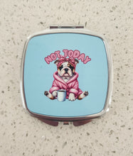 English Bulldog - "Not Today" Rectangular Compact Mirror