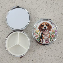 Beagle - Flowers, Hearts, Stars & Butterfly Pill Box