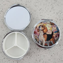 Beagle - Stained-Glass Look Pill Box