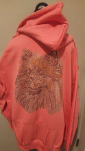 Keeshond Rhinestone Zip-up Hooded Sweatshirt
