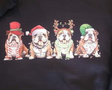 English Bulldog Christmas  Hooded Sweatshirt