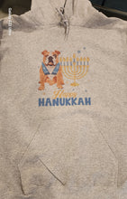 Bulldog "Happy Hanukkah" Hooded Sweatshirt