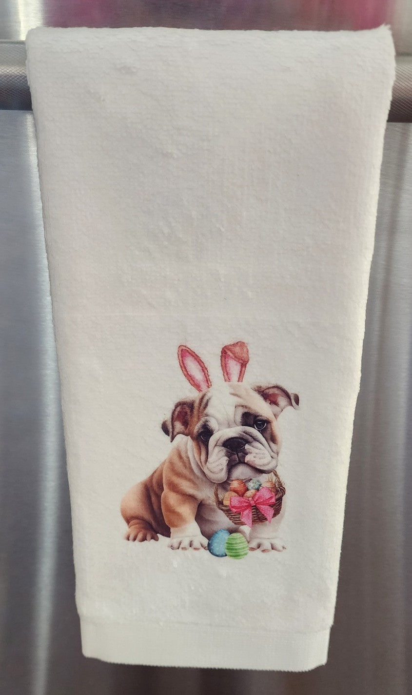English Bulldog Easter Towel, 25