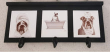 English Bulldog - Bathroom Design Wood Coat Rack (Black & White)