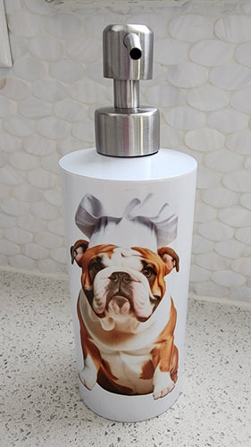 English Bulldog - Chef Soap Dispenser