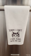 Cat - "Sorry I Can't I Have Plans With My Cat" Towel, 25" x 17"