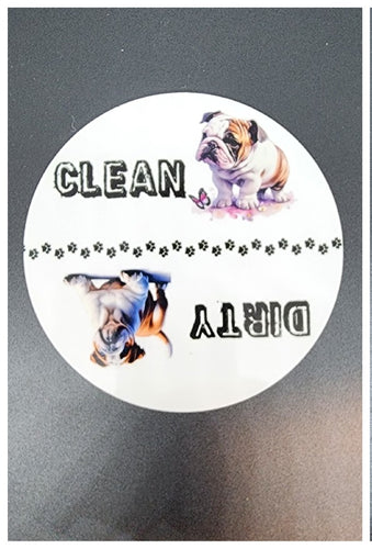 English Bulldog - Dirty/ Clean Dishwasher Magnet