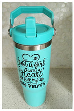 Dog - "Just A Girl With A Heart Full of Paw Prints" Tumbler, 30 oz.