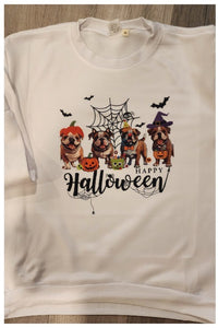 English Bulldog - "Happy Halloween" Crew Neck Sweatshirt