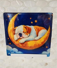 English Bulldog - Sleeping on the Moon Ceramic Night Light