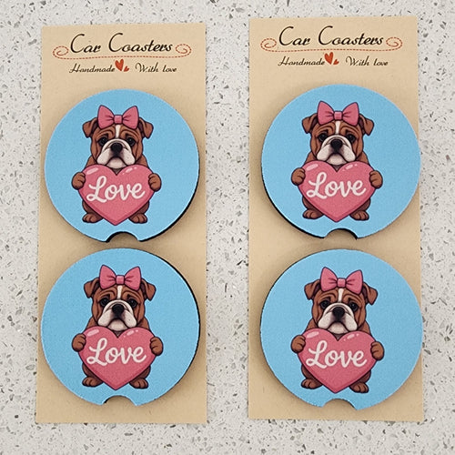 English Bulldog with Heart 