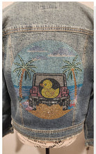 Sports vehicle - Duck & Tropical Island Rhinestone Denim Jacket