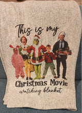 Holiday - "This is my Christmas Movie watching blanket" Gray Sweater Blanket, 50" x 60"