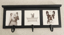 French Bulldog - Bathroom Design Wood Coat Rack (Black & White)