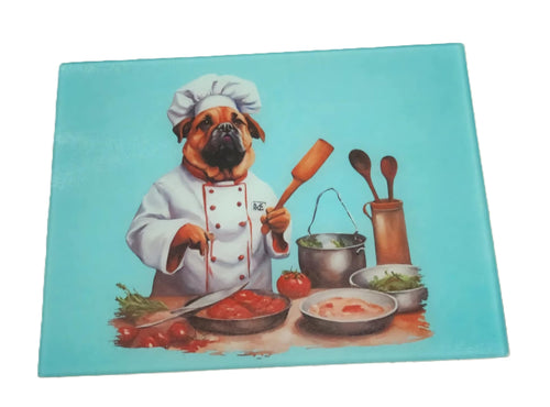 Bulldog Chef Tempered Glass Cutting Board