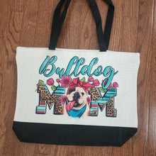 English Bulldog - "Bulldog Mom" Two-Tone Tote