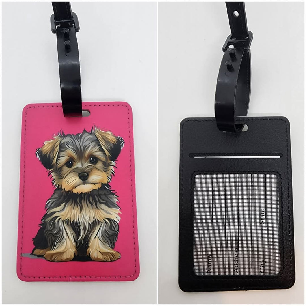 Yorkie Luggage Tag