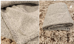 "This Is My Bulldog Cuddling Blanket" Gray Sweater Blanket, 50" x 60"