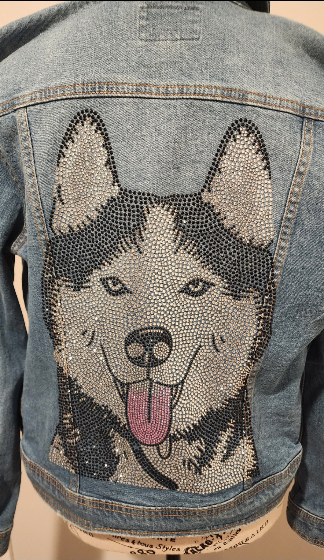 Husky Rhinestone Denim Jacket