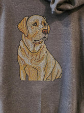 Labrador (Yellow) Rhinestone Zip-up Hooded Sweatshirt