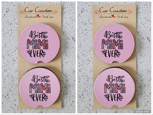 Mimi "Best Mimi Ever" Car Coasters, Set of 4