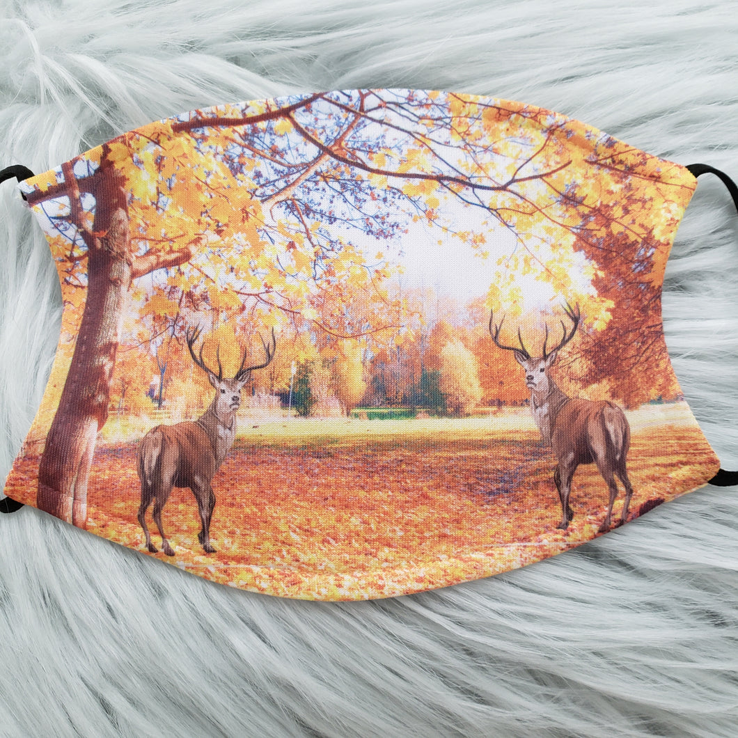 Fall Trees With Deer Mask