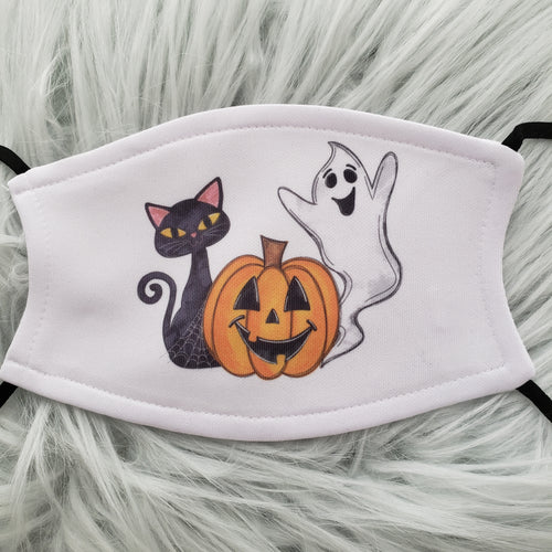 Halloween Ghost & Black Cat Mask (Kids)