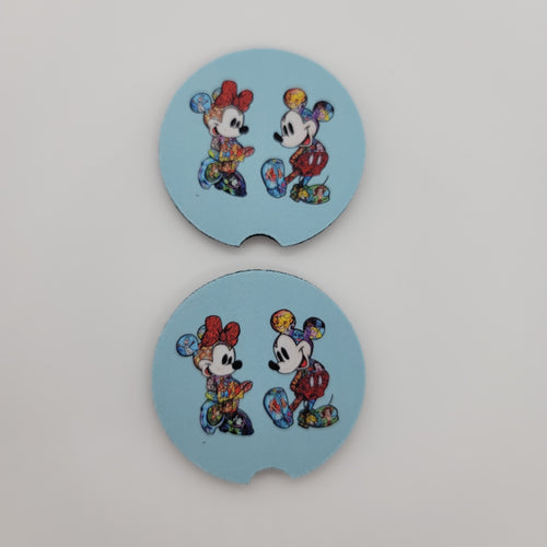 Mickey & Mini Mouse Car Coasters