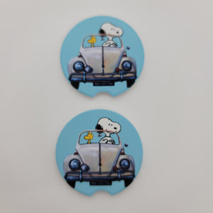 Snoopy & Woodstock Car Coasters