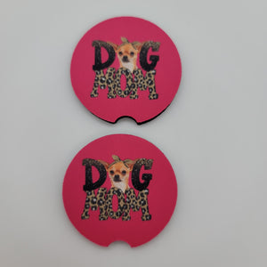Chihuahua "Dog Mom" Car Coasters