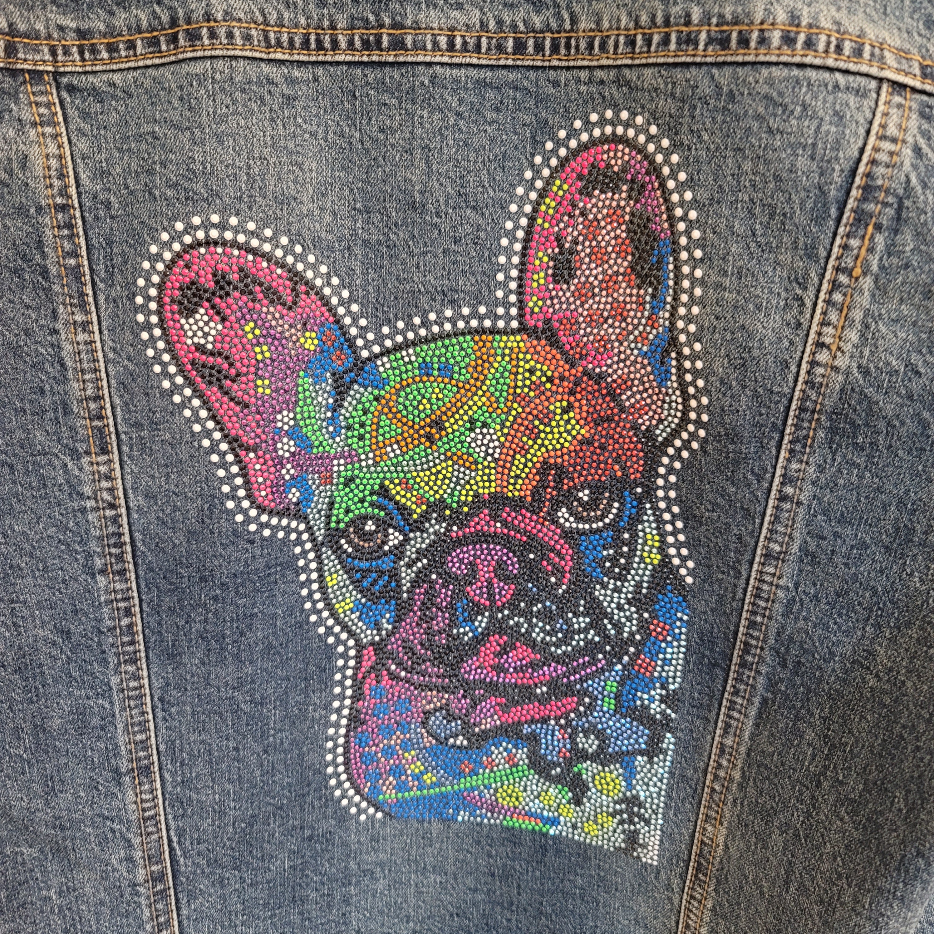 French bulldog denim on sale jacket