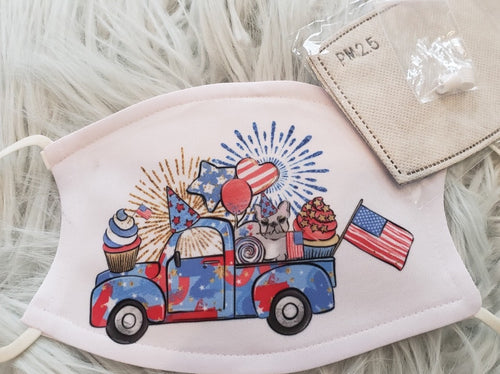 French Bulldog Patriotic Mask