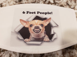 Chihuahua "6 Feet People!" Mask