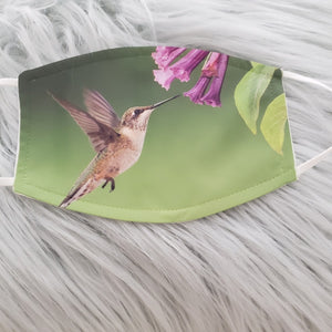 Hummingbird with Trumpet Flowers Mask